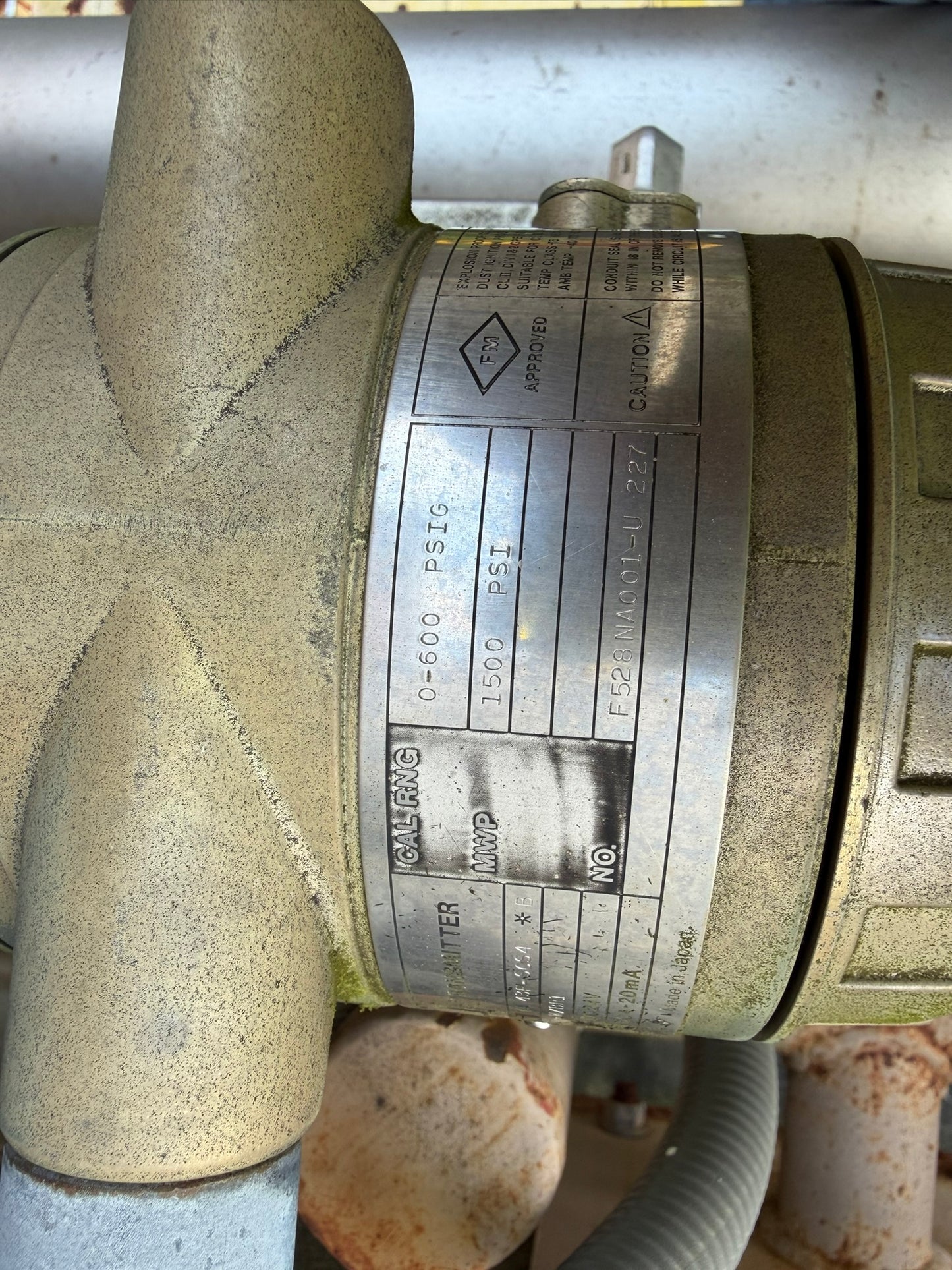 IN-01: Yokogawa UNI gauge-pressure transmitter, 0-600 psig. detail photograph 3.