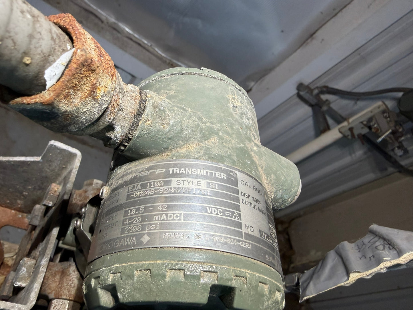 IN-21: Yokogawa DPharp differential-pressure transmitter. nameplate photograph 2.