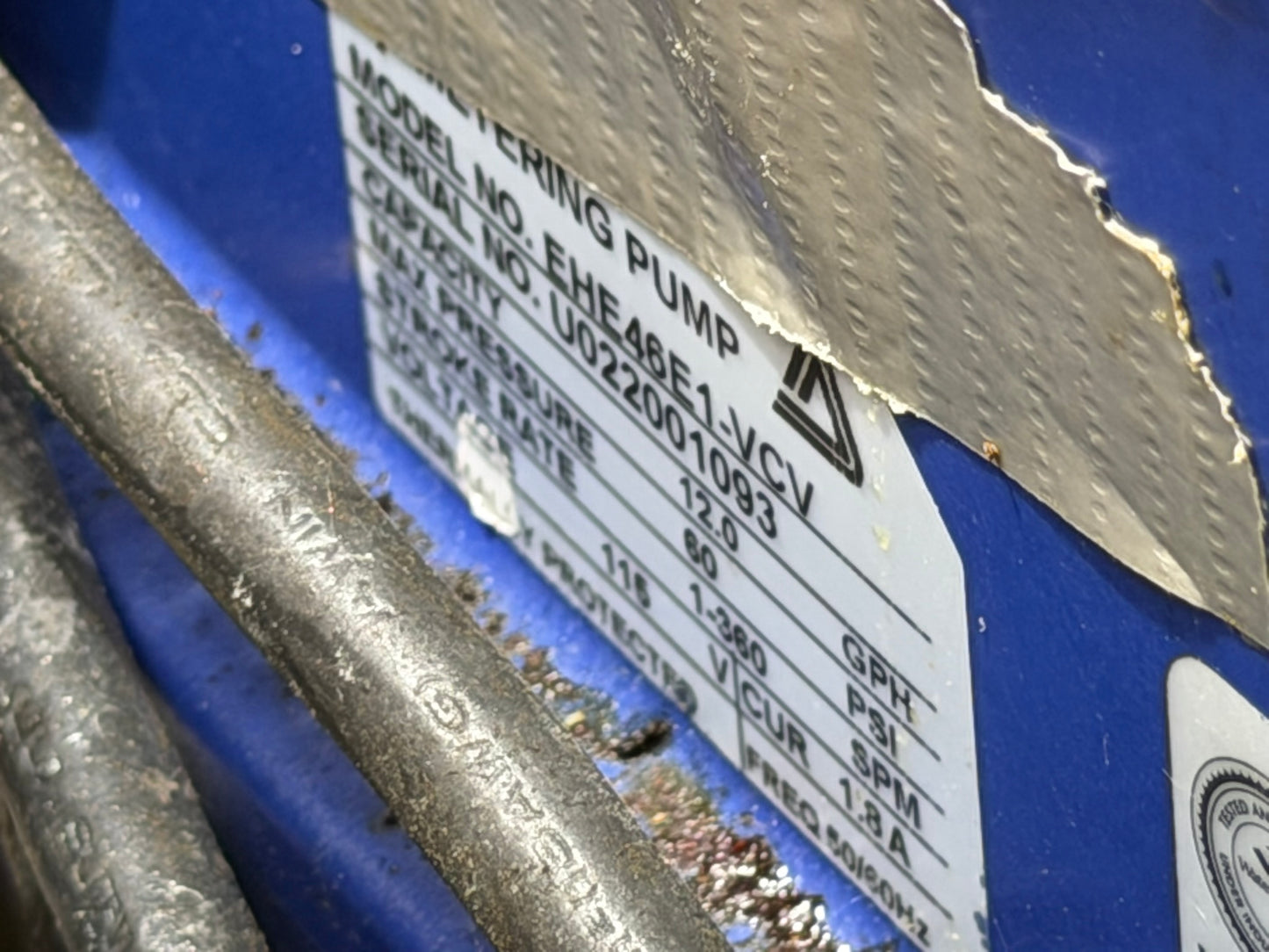 PU-01: Iwaki / Walchem chemical metering pumps — three-unit station. detail photograph 4.