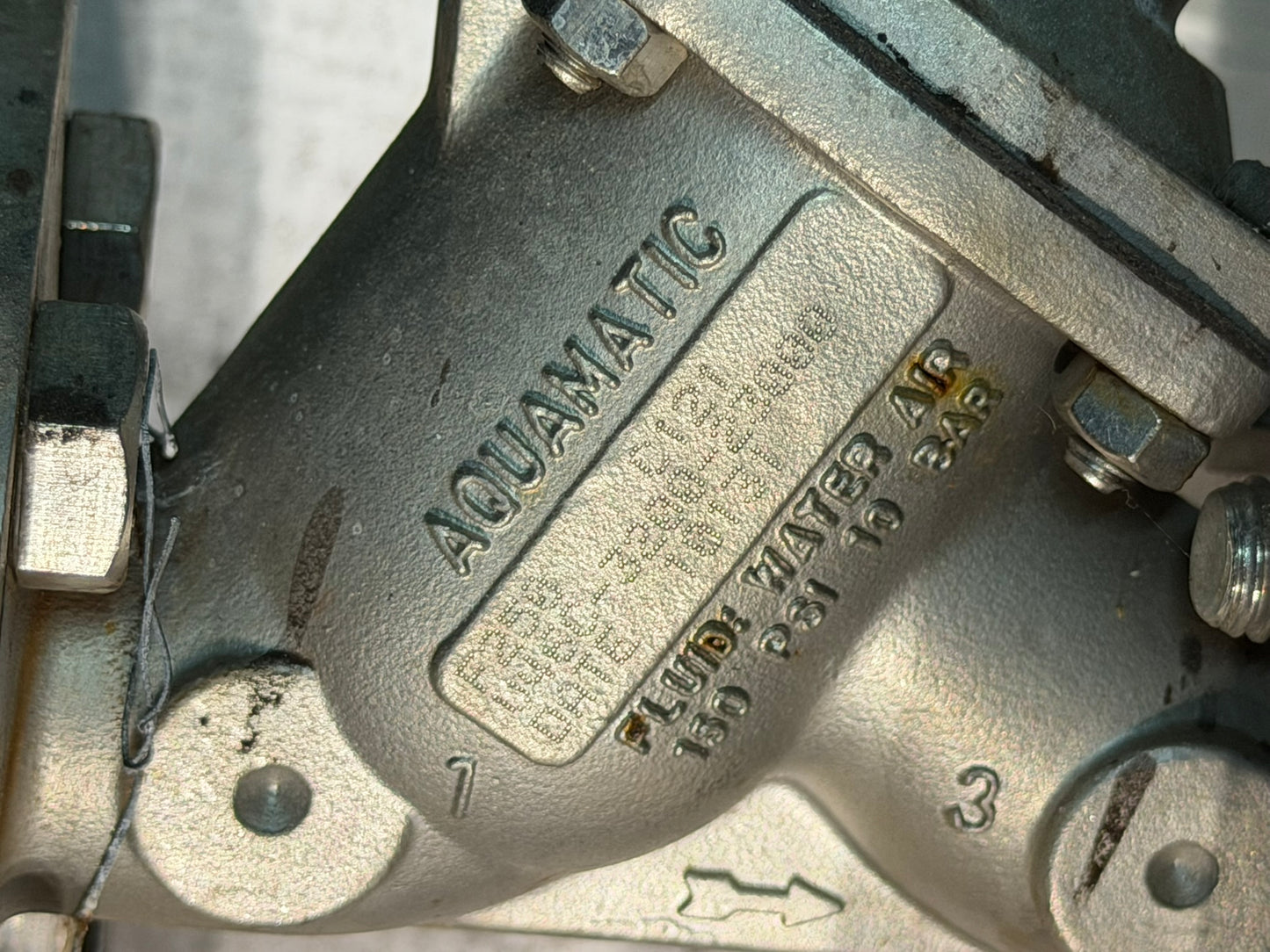 VL-21: AquaMatic 2-inch stainless diaphragm valve. nameplate photograph 2.