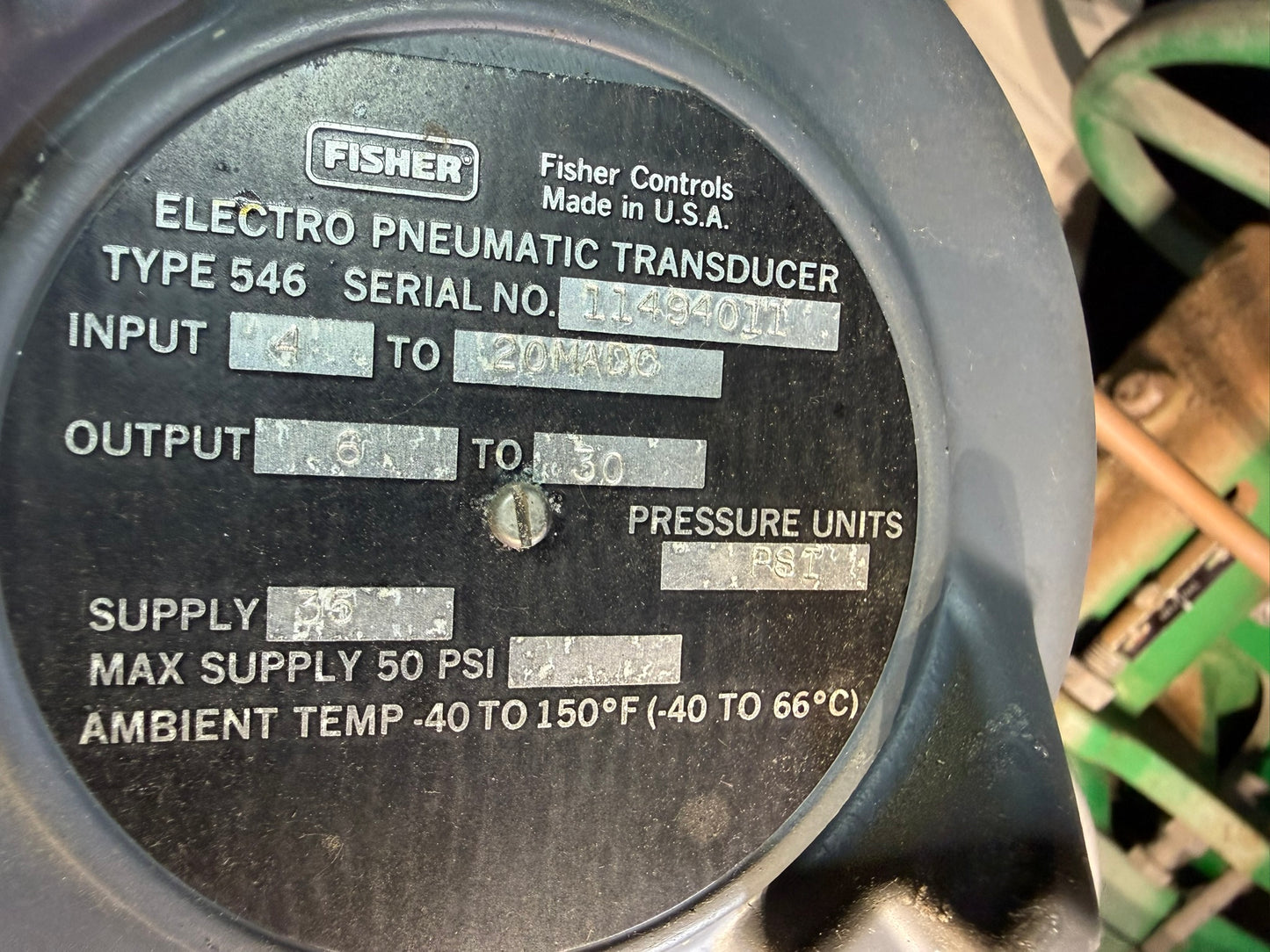 VL-24: Fisher 3-inch HPT high-pressure control valve. detail photograph 4.