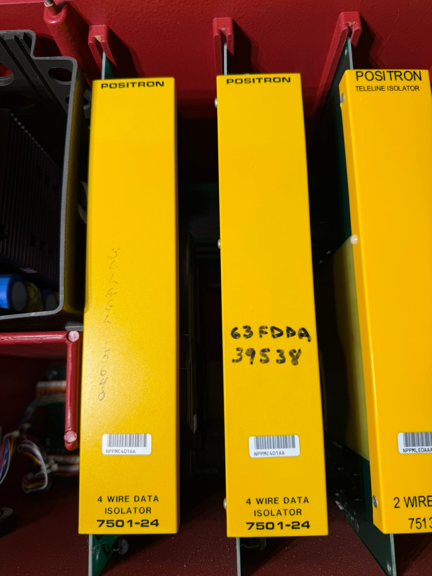 CC-06: Positron Fiberline / Teleline isolation panel 1. nameplate photograph 2.