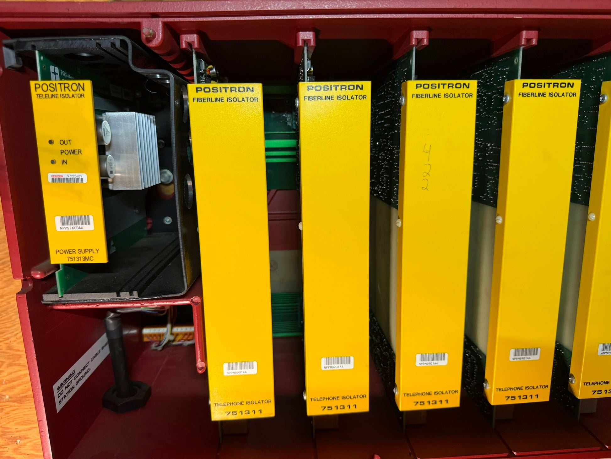 CC-07: Positron Fiberline / Teleline isolation panel 2. nameplate photograph 2.