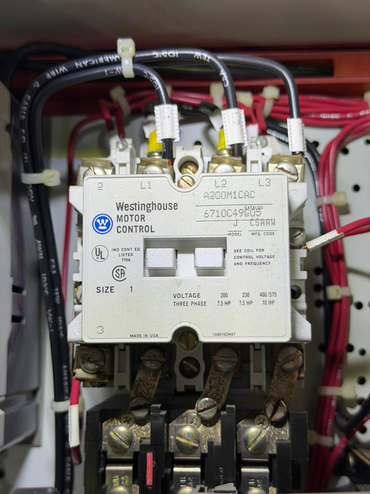 MS-11: NEMA size 1 motor starter — A200M1CAC. overview / nameplate photograph 1.