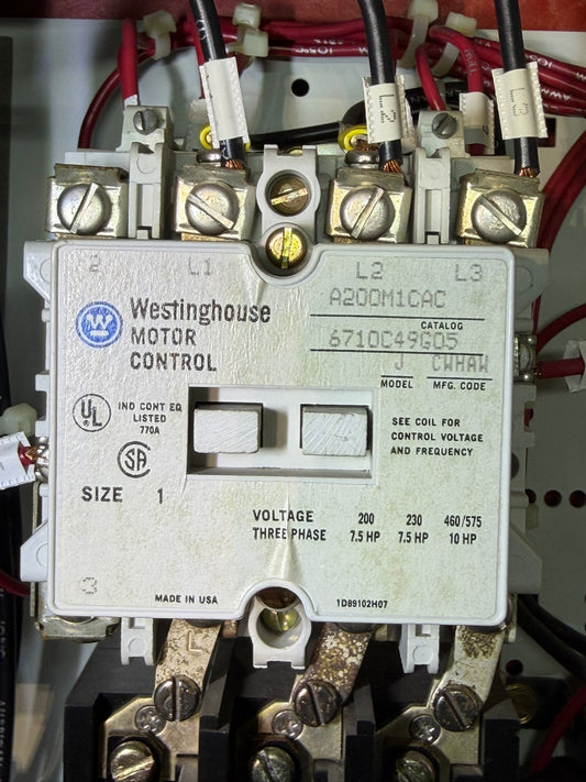 MS-13: NEMA size 1 motor starter — A200M1CAC. overview / nameplate photograph 1.