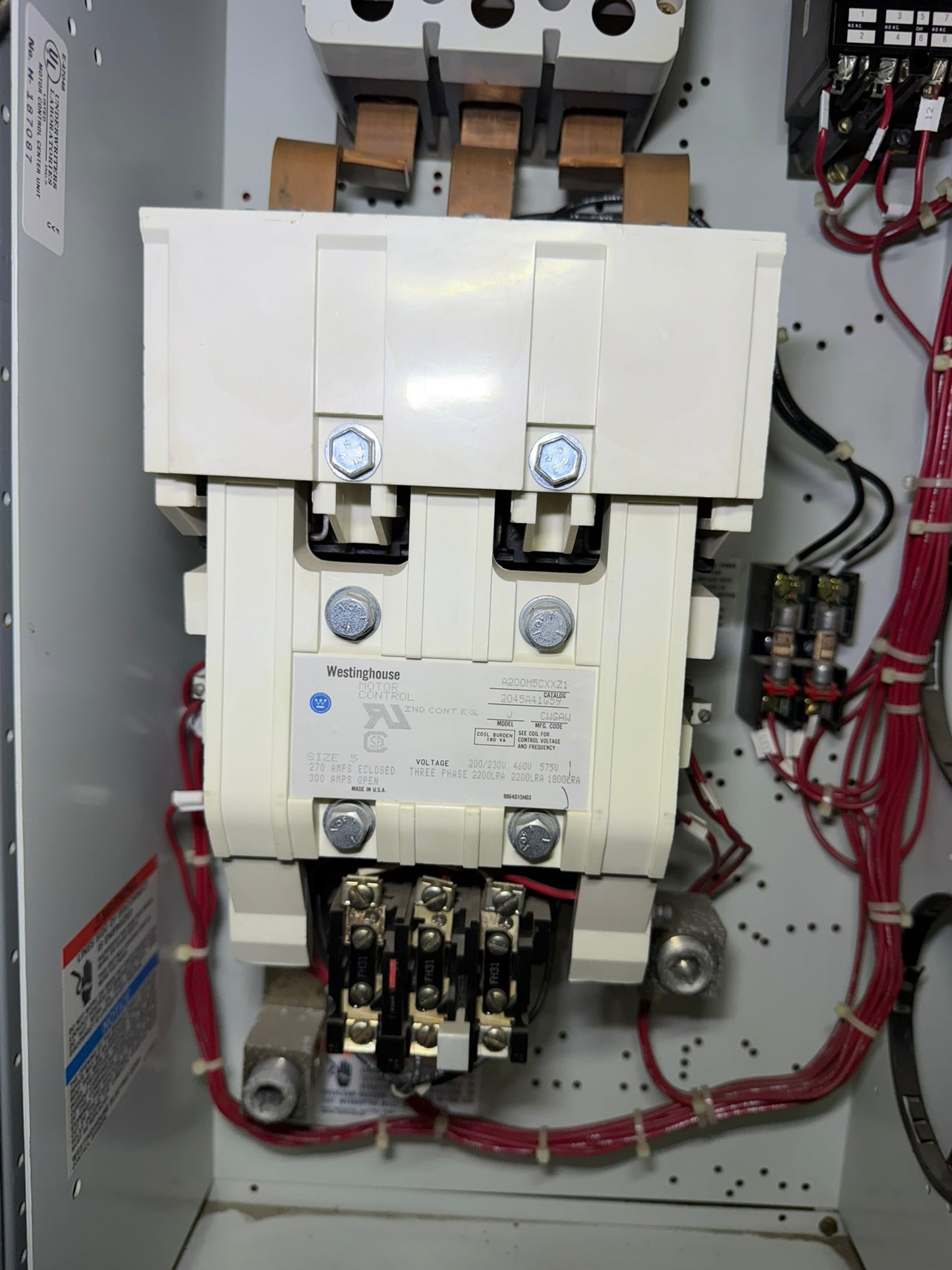 MS-23: NEMA size 5 motor starter — A200M5CXXZ1. overview photograph 1.