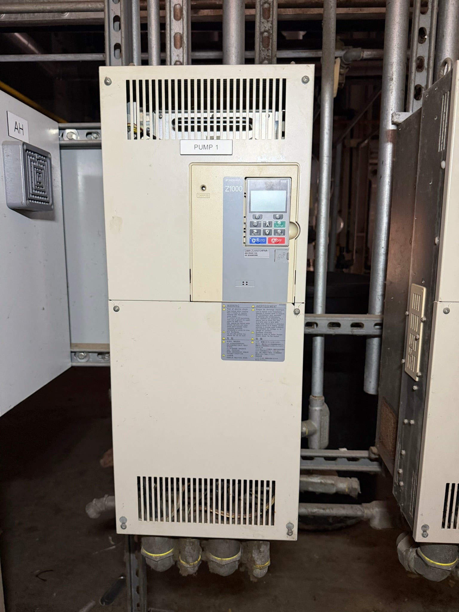 VF-03: Yaskawa Z1000 100 HP drive — pump 1. overview photograph 1.
