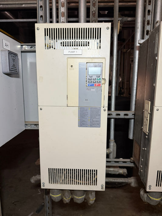 VF-03: Yaskawa Z1000 100 HP drive — pump 1. overview photograph 1.