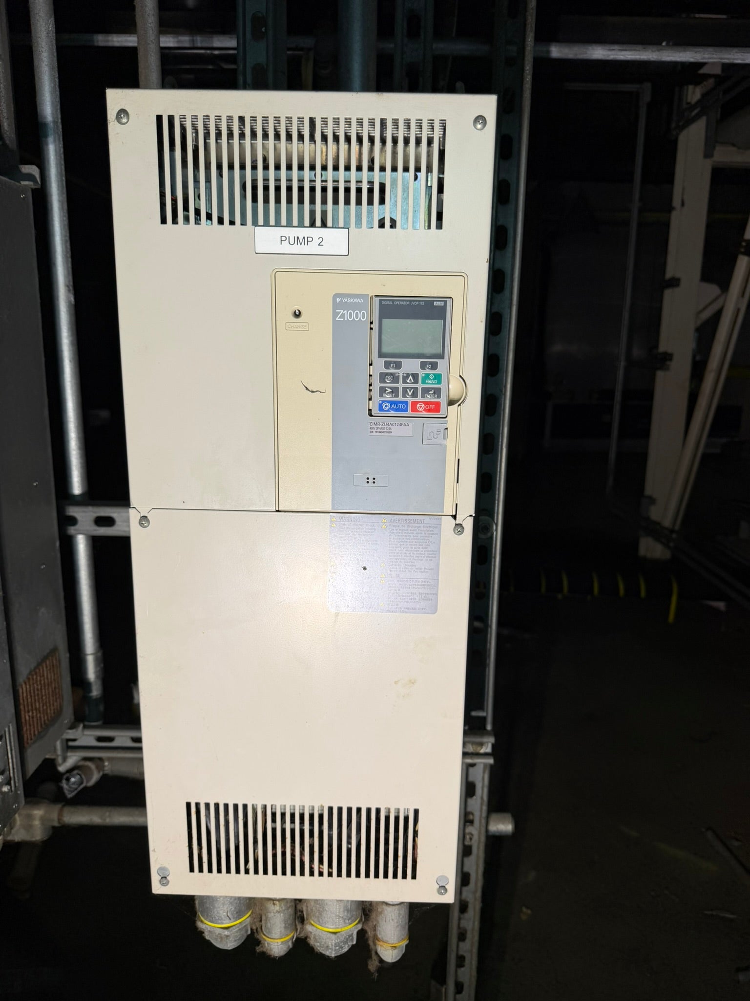 VF-04: Yaskawa Z1000 100 HP drive — pump 2. overview photograph 1.