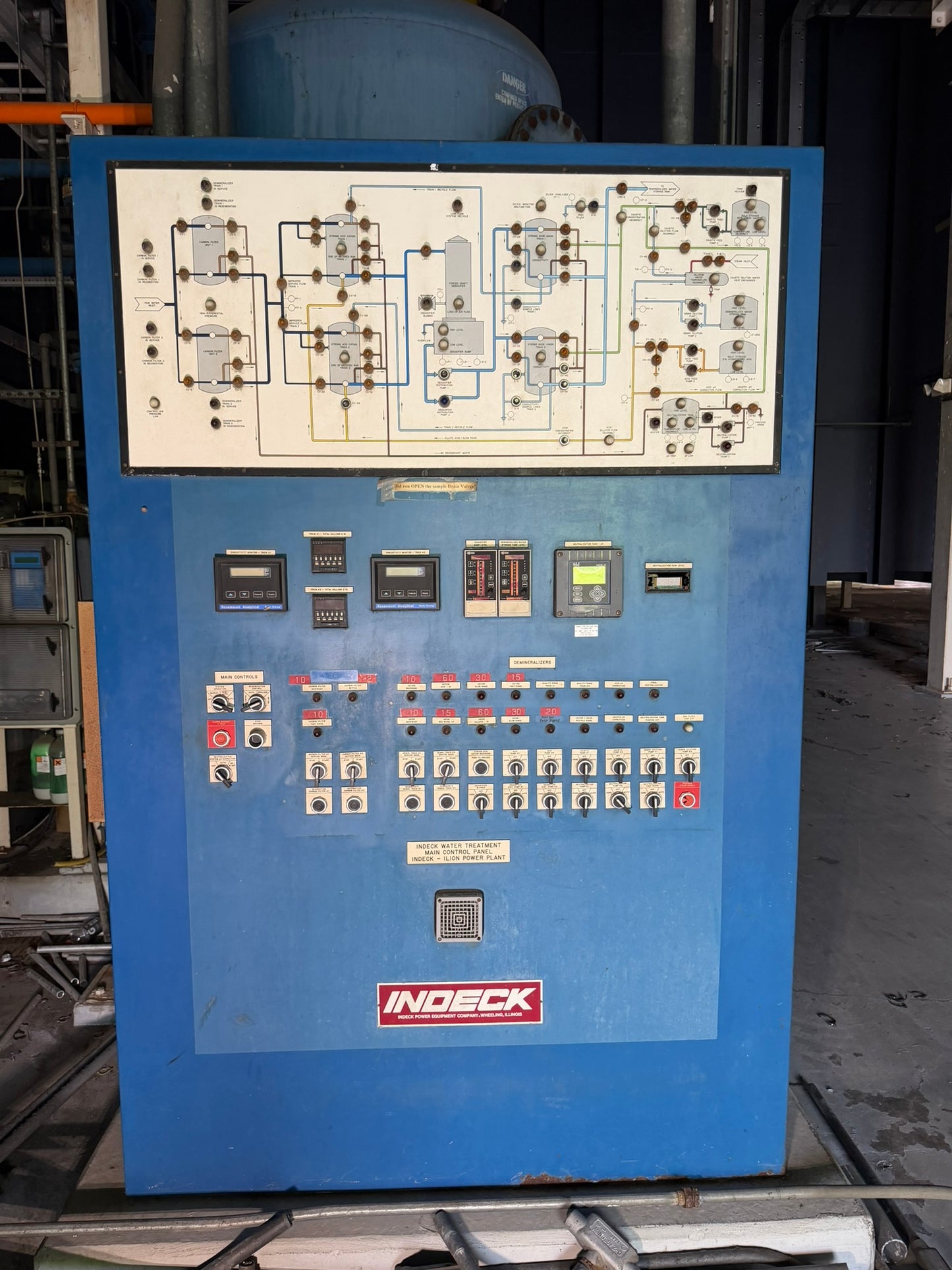 WT-03: Indeck water-treatment and demineralizer plant — system lot. nameplate photograph 2.